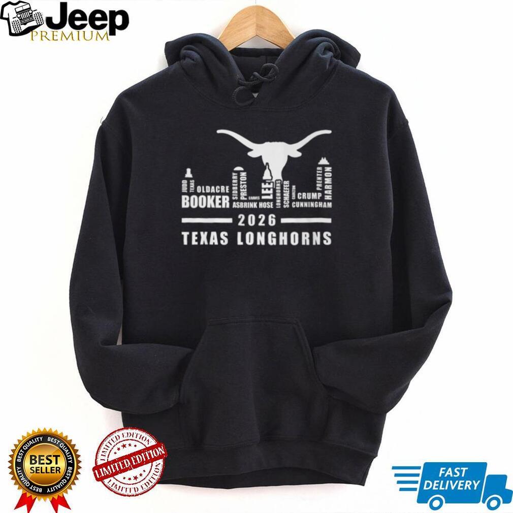 Texas Longhorns 2026 Roster Player Names Team Spirit T Shirt