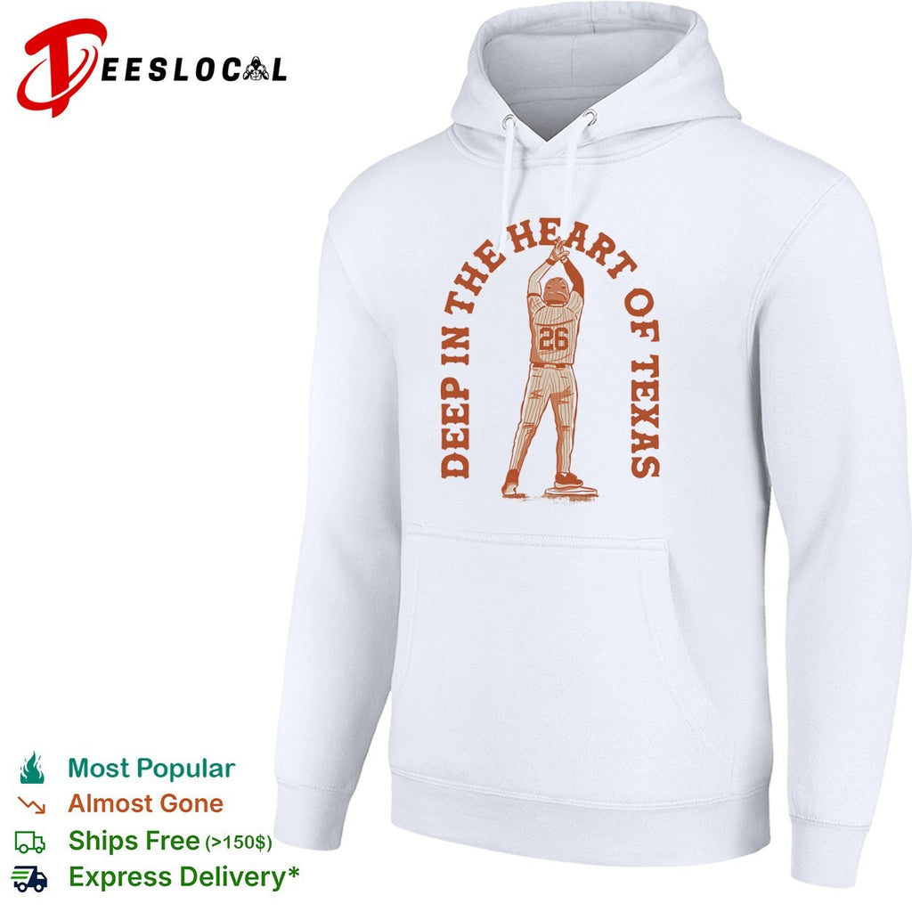 Texas Longhorns 26 Deep in the Heart of Texas baseball shirt
