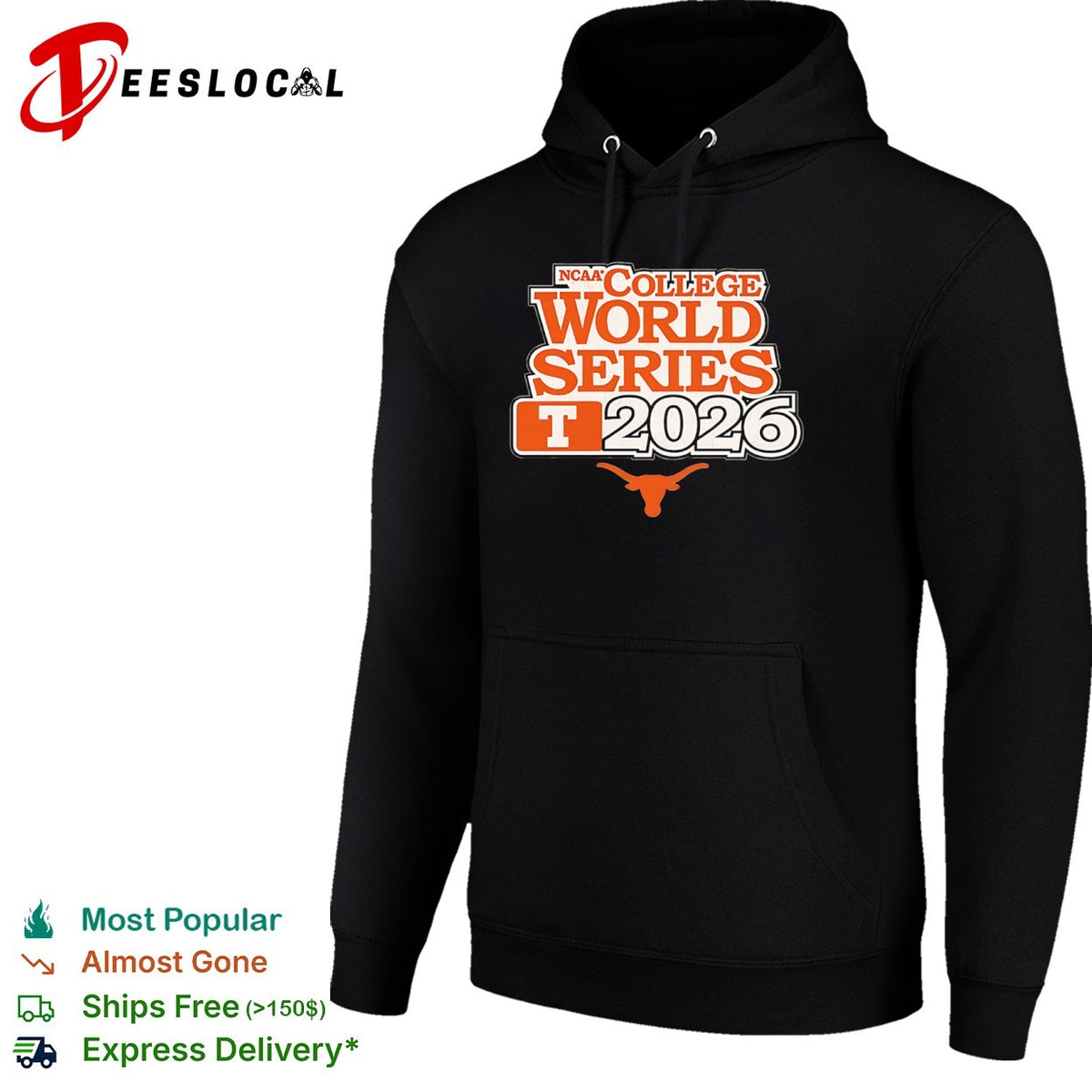 Texas Longhorns NCAA College World Series 2026 logo shirt