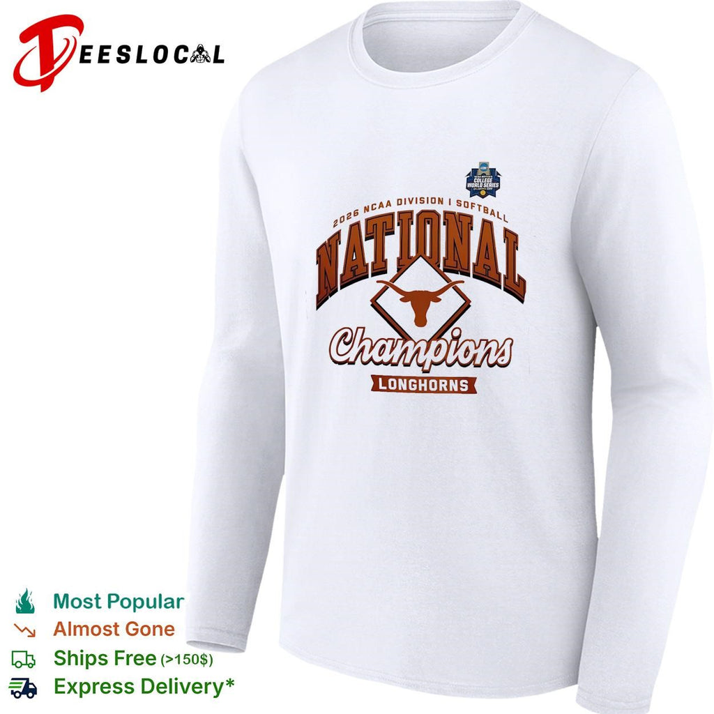 Texas Longhorns NCAA DI national softball champions badge shirt