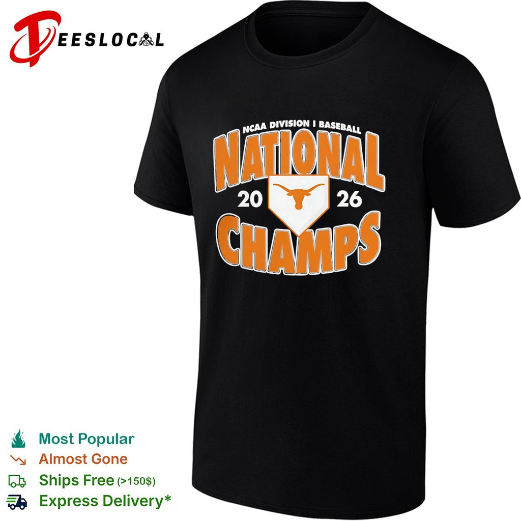 Texas Longhorns NCAA Division I Baseball National Champs 2026 shirt