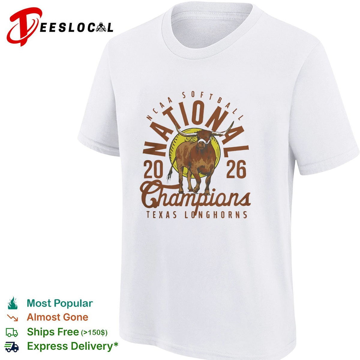 Texas Longhorns NCAA Softball 2026 National Champions shirt
