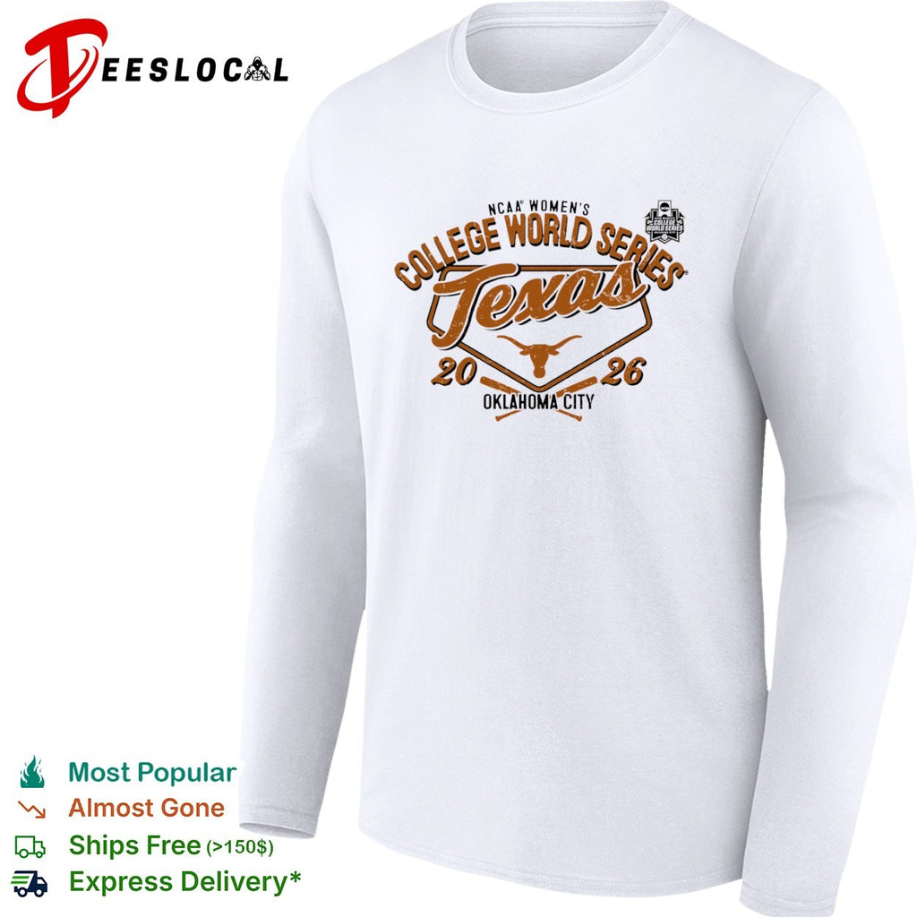Texas Longhorns NCAA Womens College World Series 2026 Oklahoma City logo shirt