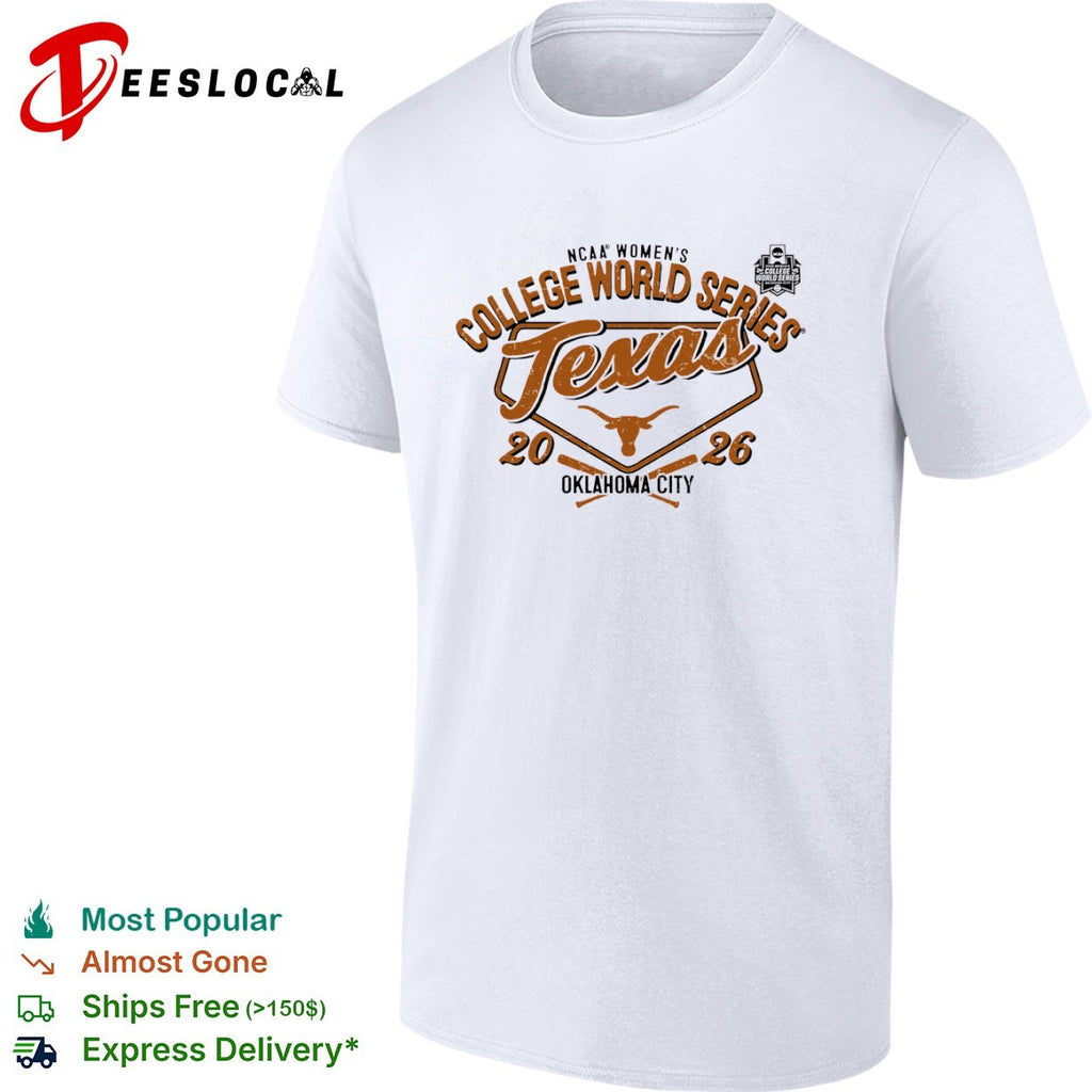 Texas Longhorns NCAA Womens College World Series 2026 Oklahoma City logo shirt