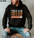 Texas Longhorns Softball Retro Stacked Text Logo T Shirt