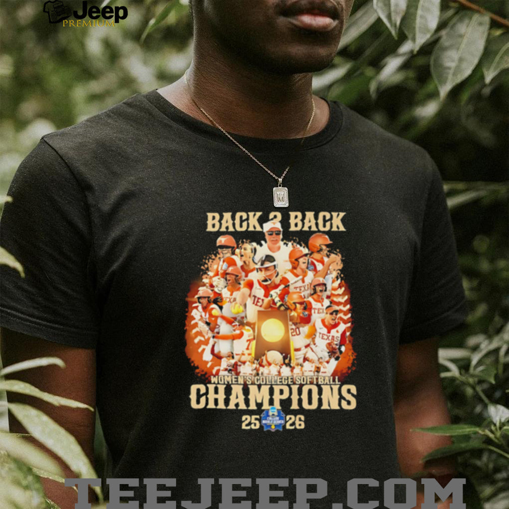Texas Longhorns back 2 back Women’s College Softball Champions 2025 2026 shirt