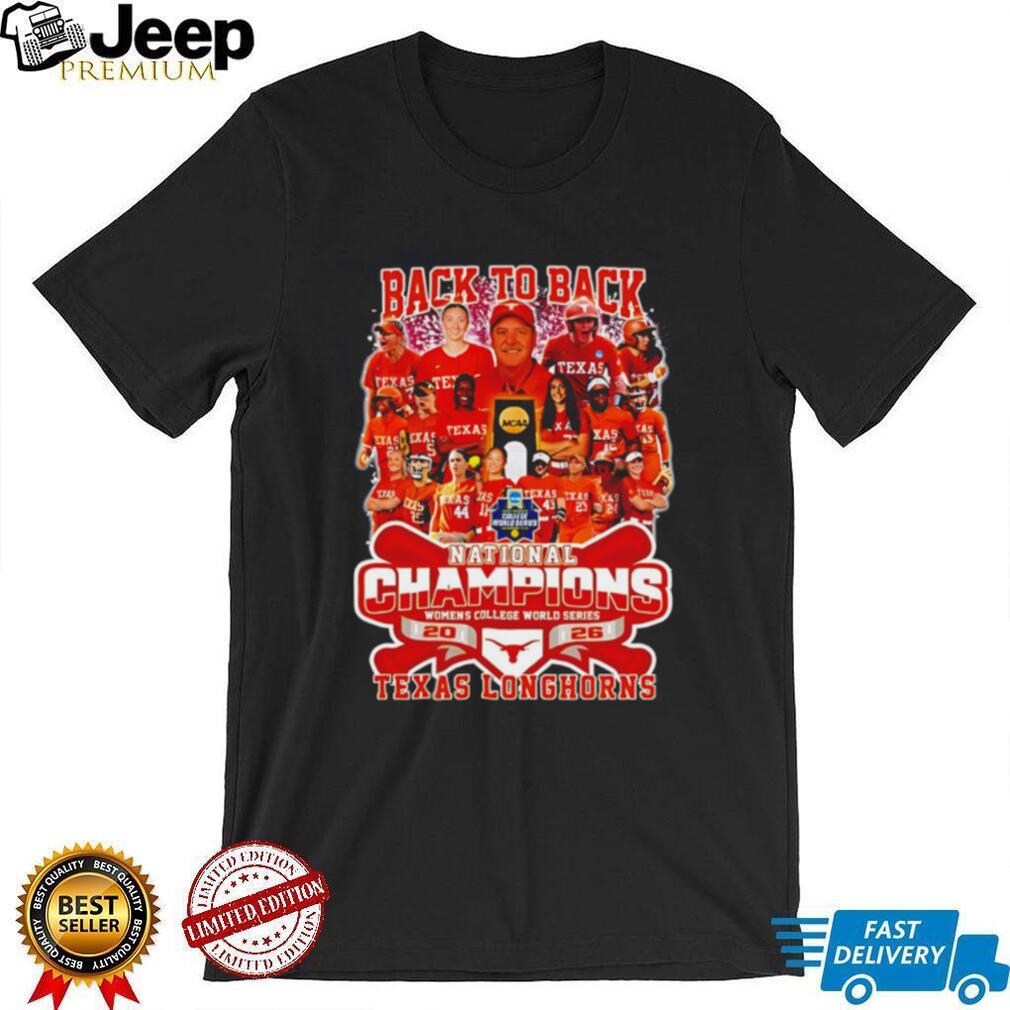 Texas Longhorns back to back Nation Champions 2026 team collage shirt