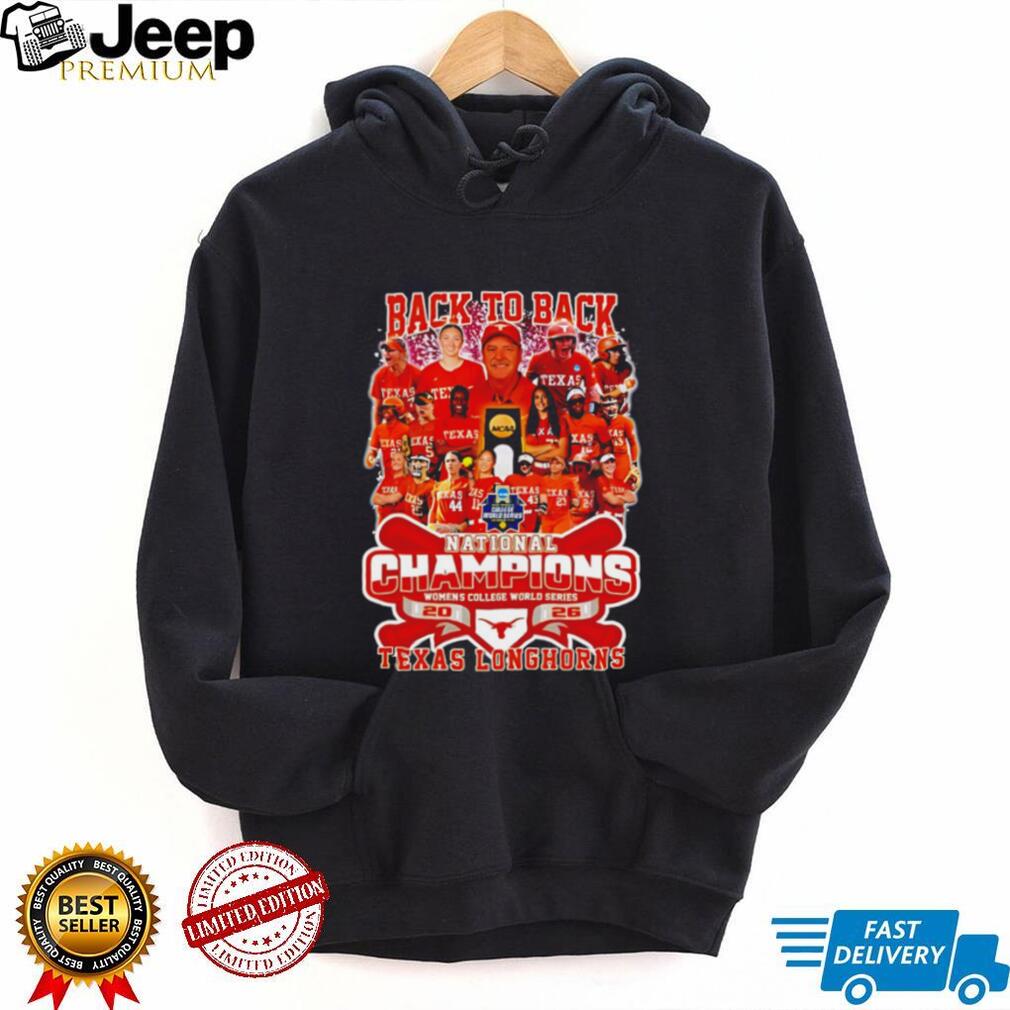 Texas Longhorns back to back Nation Champions 2026 team collage shirt
