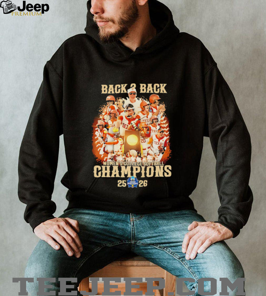 Texas Longhorns back to back Women’s college Softball Champions 25 26 shirt