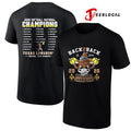 Texas Longhorns softball back 2 back National champions hook ’em horns name roster graphic shirt