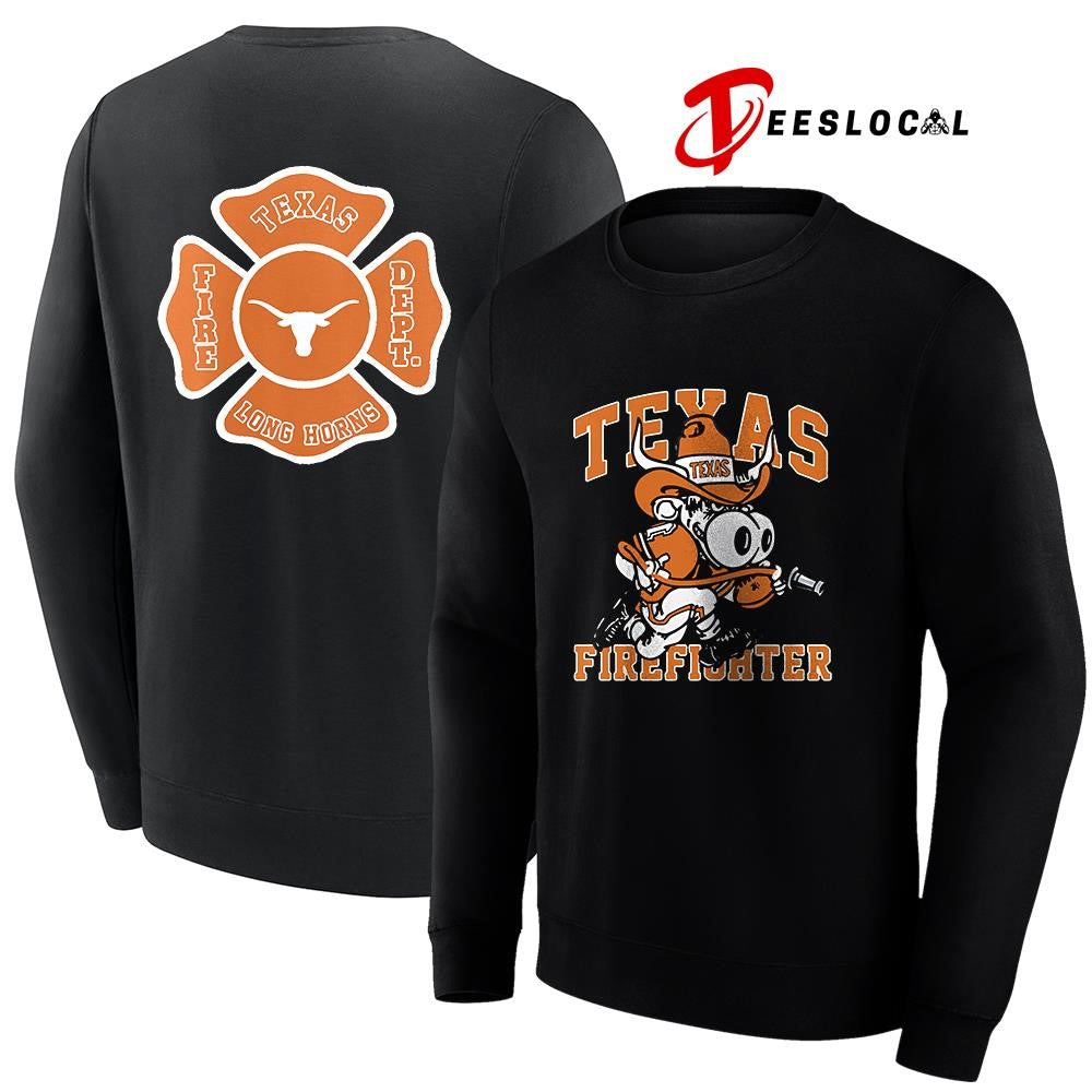 Texas Longhorns x Firefighter Appreciation day mascot shirt