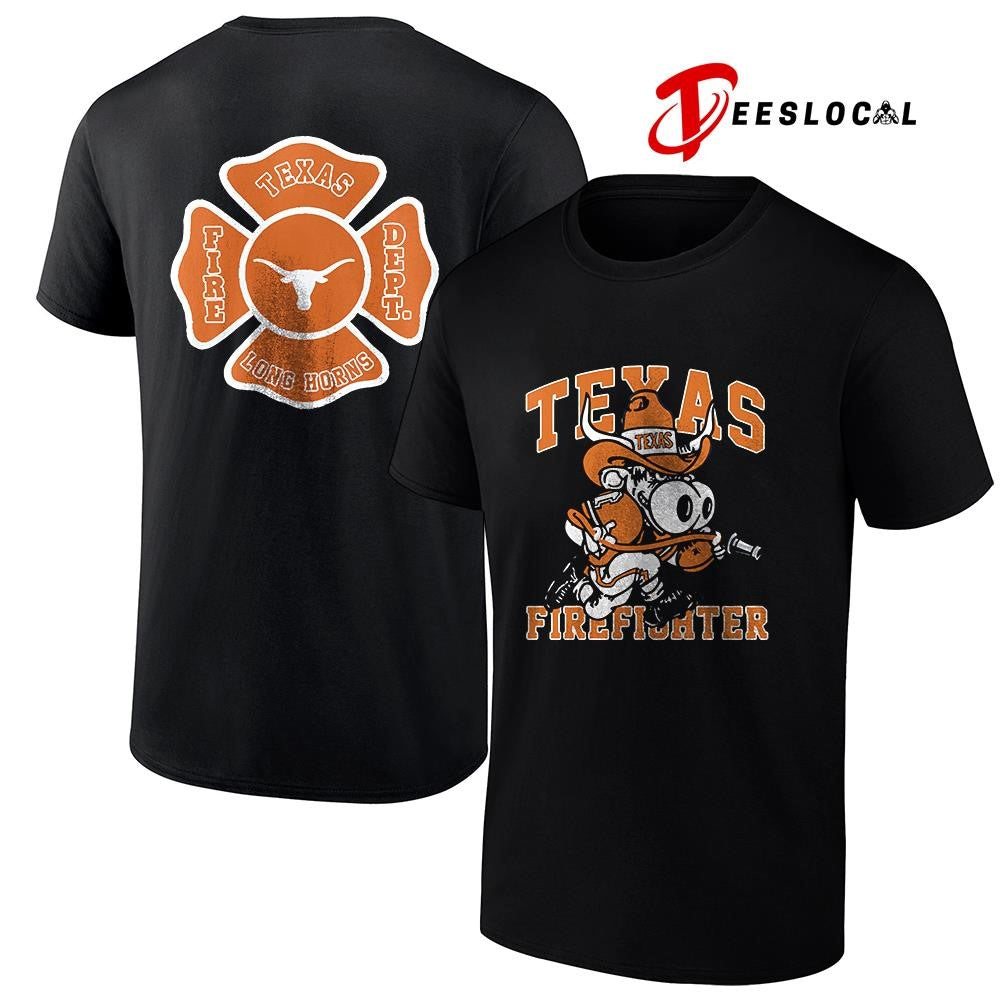 Texas Longhorns x Firefighter Appreciation day mascot shirt