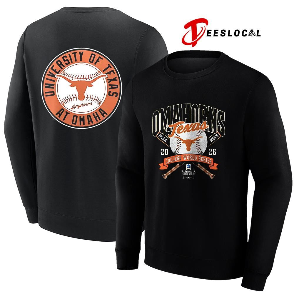 Texas Longhorns x Omaha bound college world series logo shirt