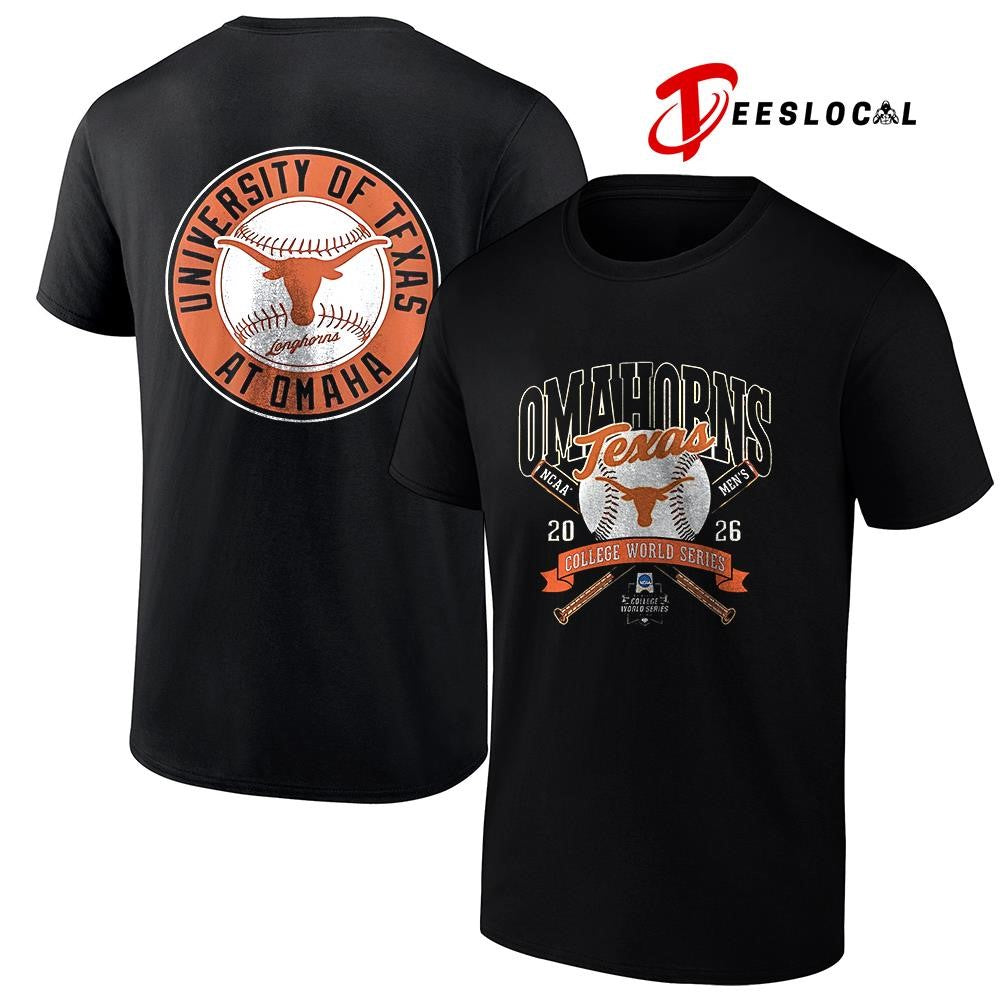 Texas Longhorns x Omaha bound college world series logo shirt
