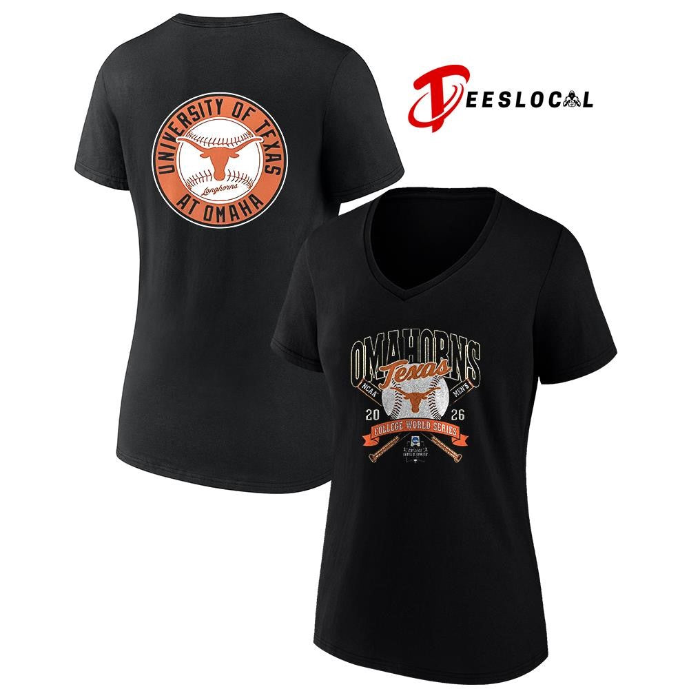 Texas Longhorns x Omaha bound college world series logo shirt