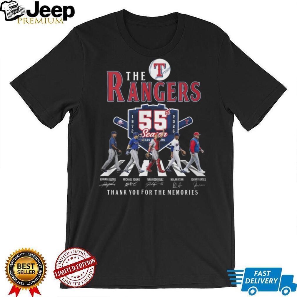 Texas Rangers 55th Season Abbey Road Legends Signatures T Shirt
