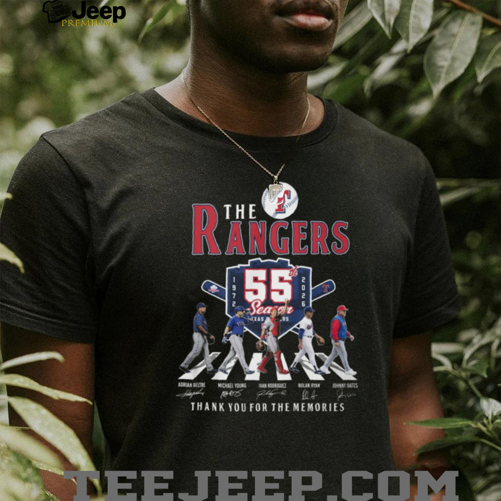 Texas Rangers 55th Season Abbey Road Legends Signatures T Shirt