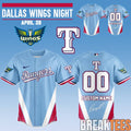 Texas Rangers x Dallas Wings Night Custom Baseball Jersey