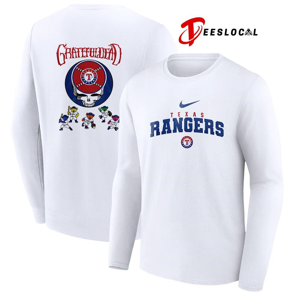 Texas Rangers x Grateful Dead bear mascot shirt