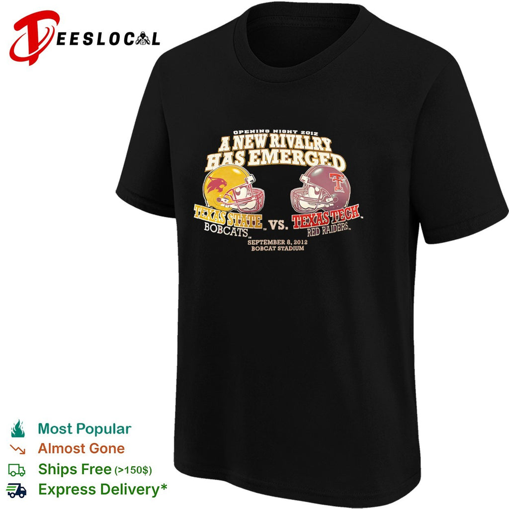 Texas State Bobcats vs Texas Tech Red Raiders a new rivalry has emerged 2012 shirt