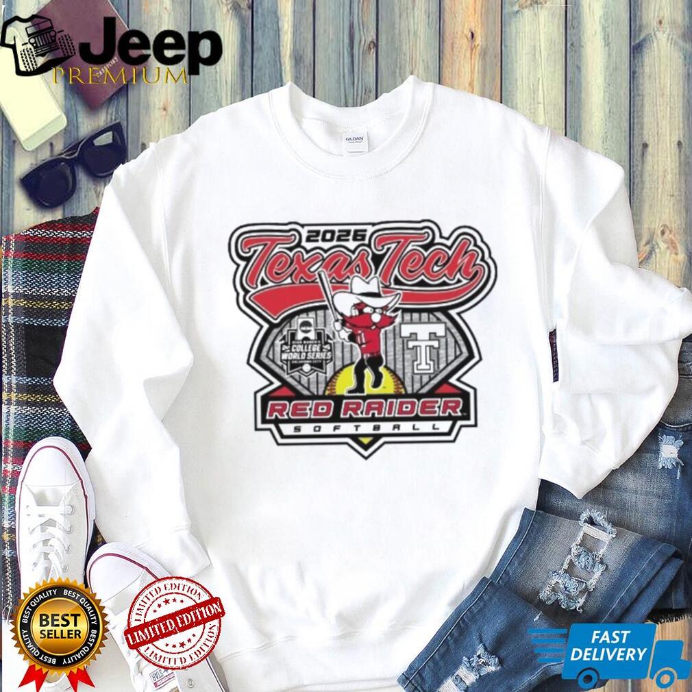 Texas Tech Softball 2026 WCWS Send It Grey T Shirt