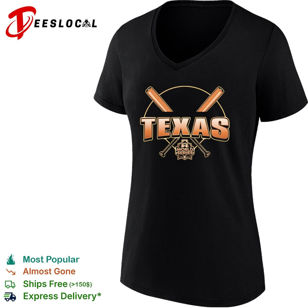 Texas World Series Baseball League logo Shirt