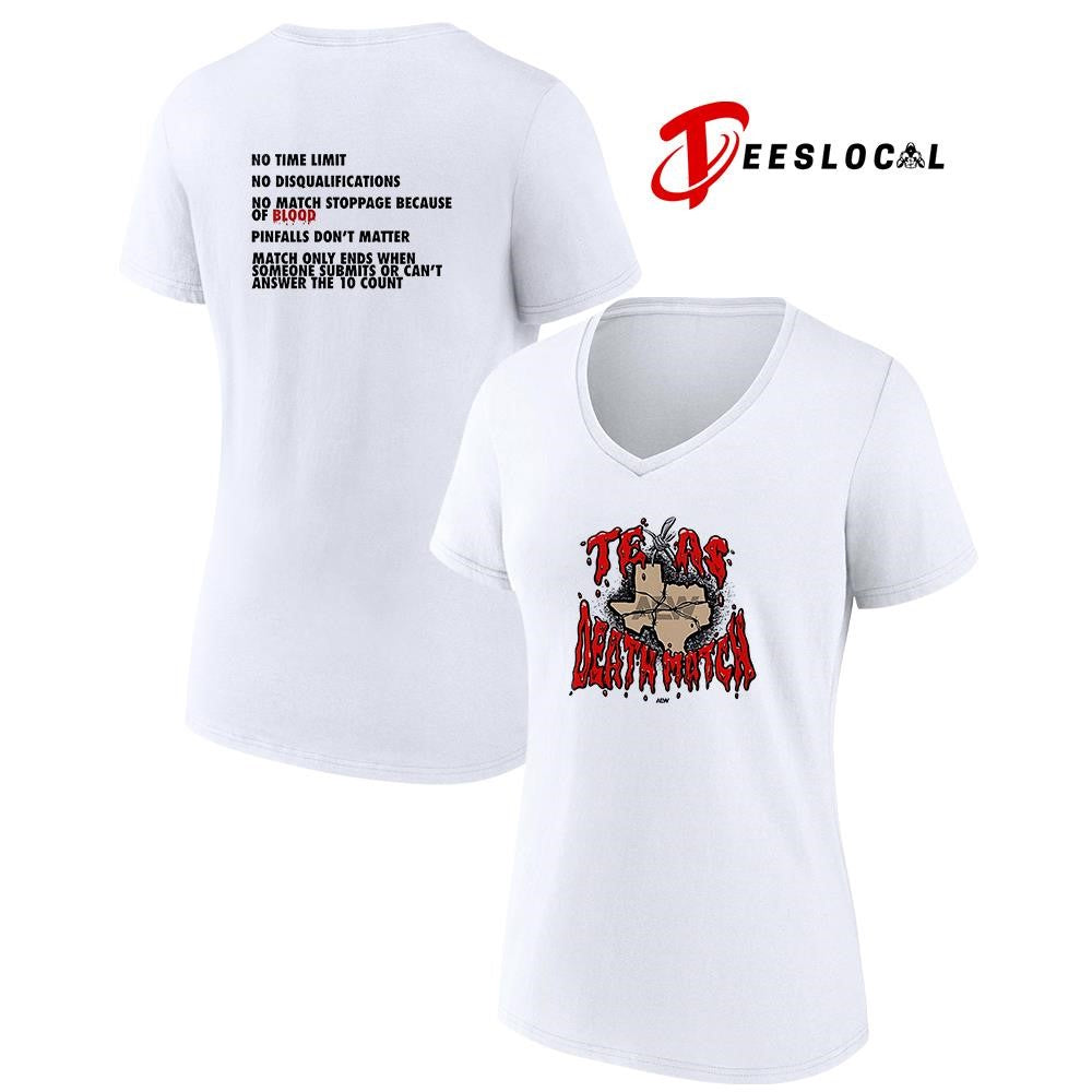 Texas death match no time limit no disqualifications no match stoppage because of blood graphic shirt