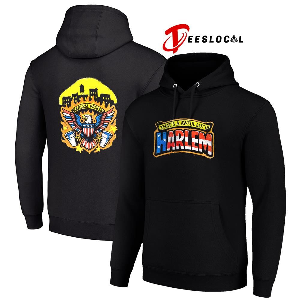 That’s a awful lot of harlem world USA flag national emblem graphic shirt
