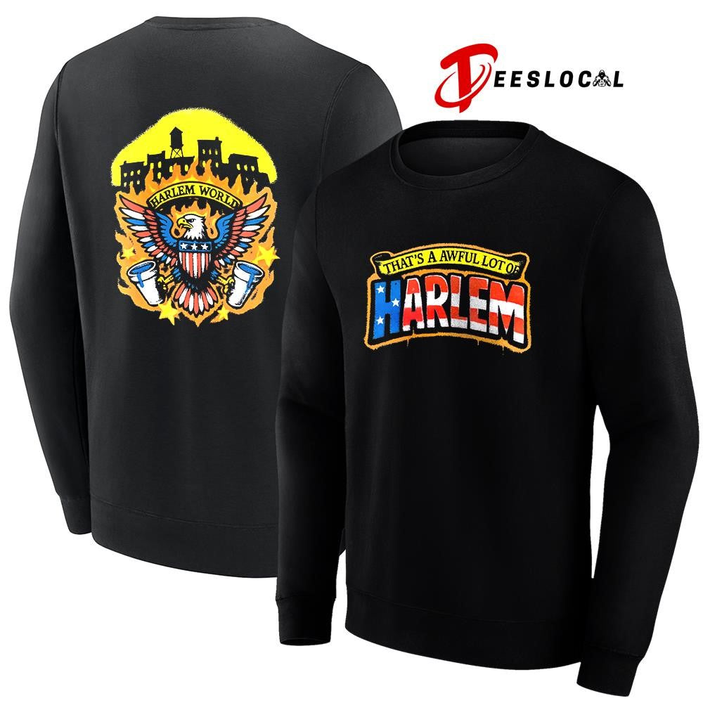That’s a awful lot of harlem world USA flag national emblem graphic shirt