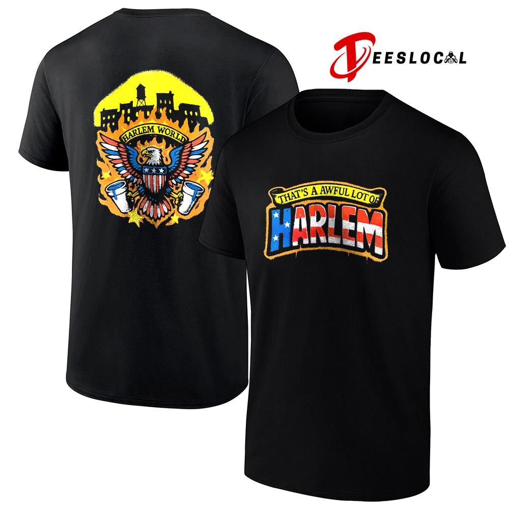 That’s a awful lot of harlem world USA flag national emblem graphic shirt
