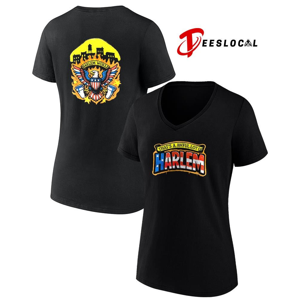 That’s a awful lot of harlem world USA flag national emblem graphic shirt