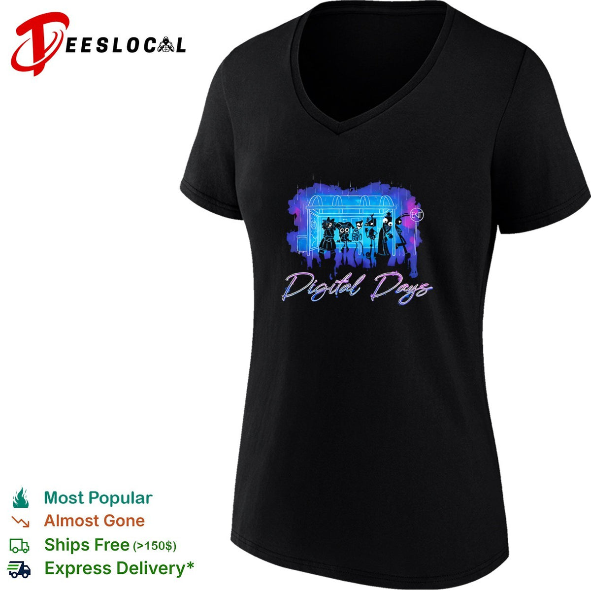 The Amazing Digital Circus Digital Days Characters Pomni Ragatha Jax Gangle shirt