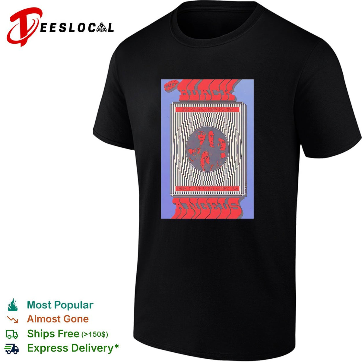 The Black Angels psychedelic concert poster art shirt