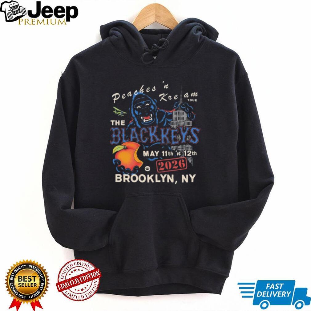 The Black Keys Brooklyn 2026 Tour Gorilla Peach Graphic T Shirt