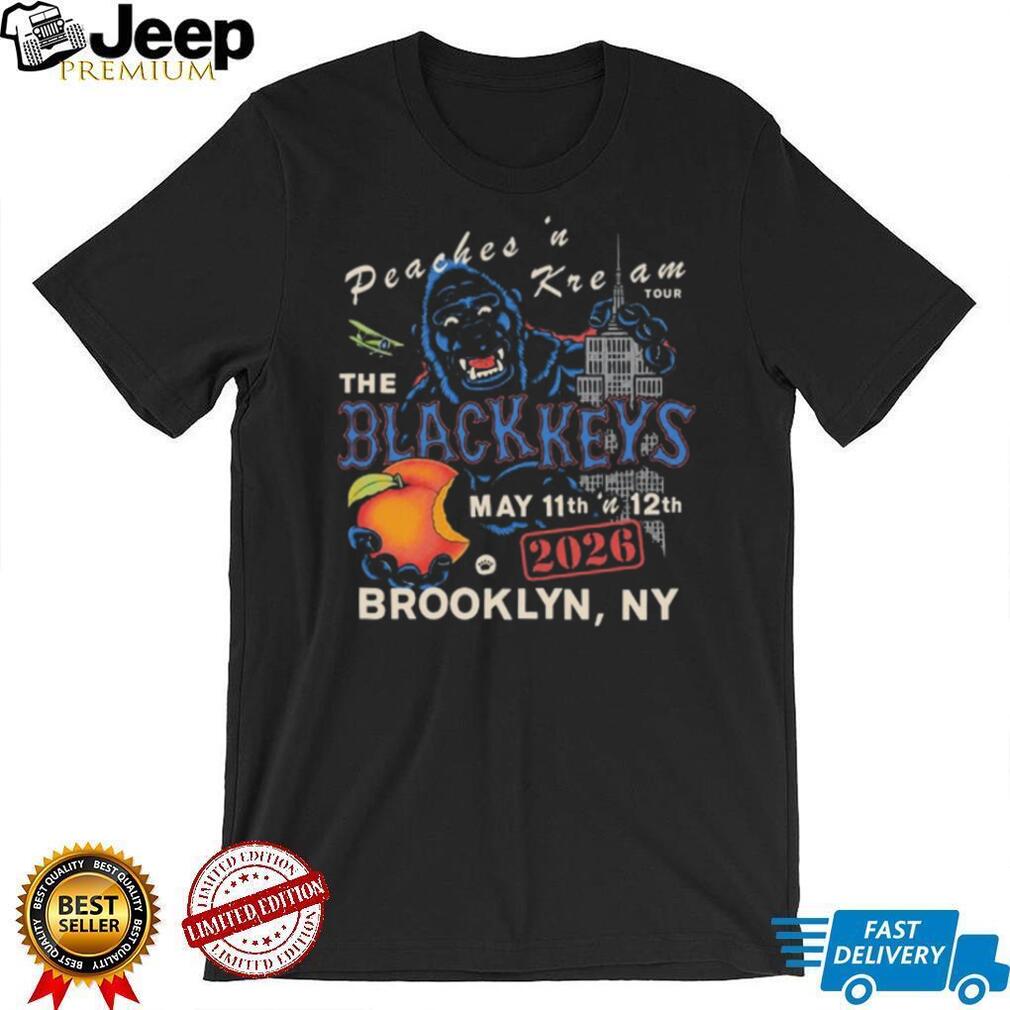 The Black Keys Brooklyn 2026 Tour Gorilla Peach Graphic T Shirt