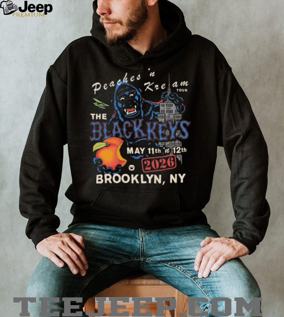 The Black Keys Brooklyn 2026 Tour Gorilla Peach Graphic T Shirt