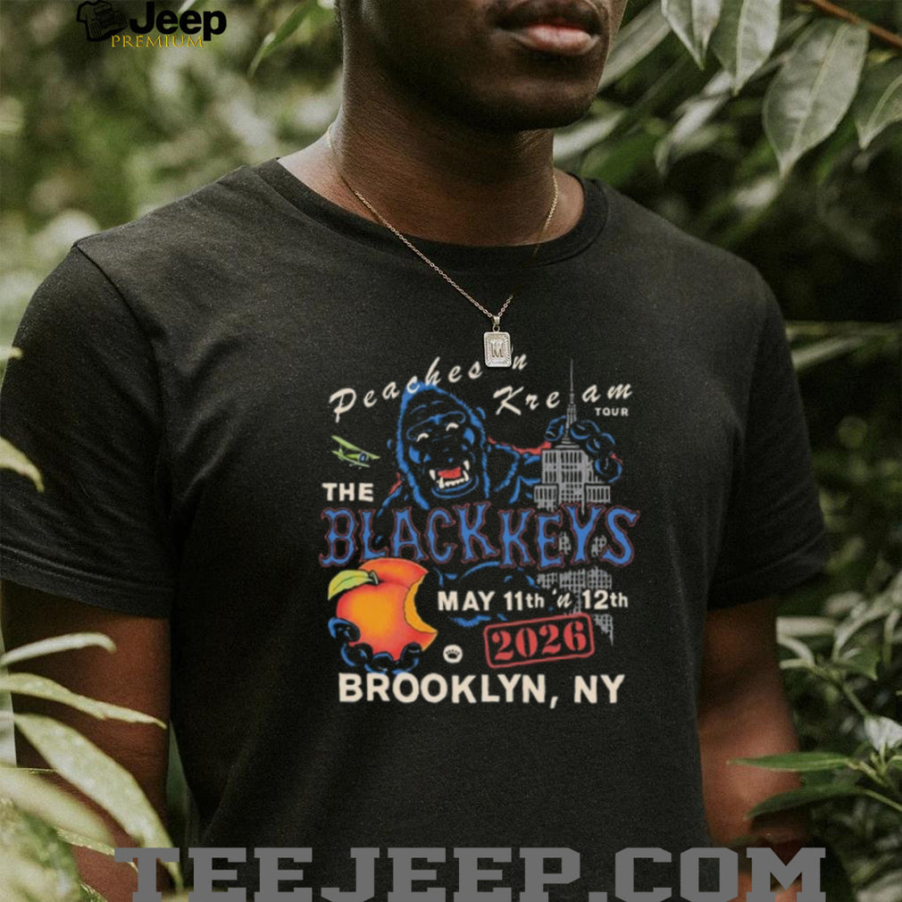 The Black Keys Brooklyn 2026 Tour Gorilla Peach Graphic T Shirt