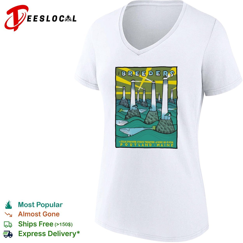 The Breeders Sean Solomon State Theatre June 18 2026 Portland Maine ocean shirt