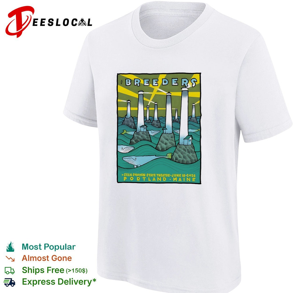 The Breeders Sean Solomon State Theatre June 18 2026 Portland Maine ocean shirt
