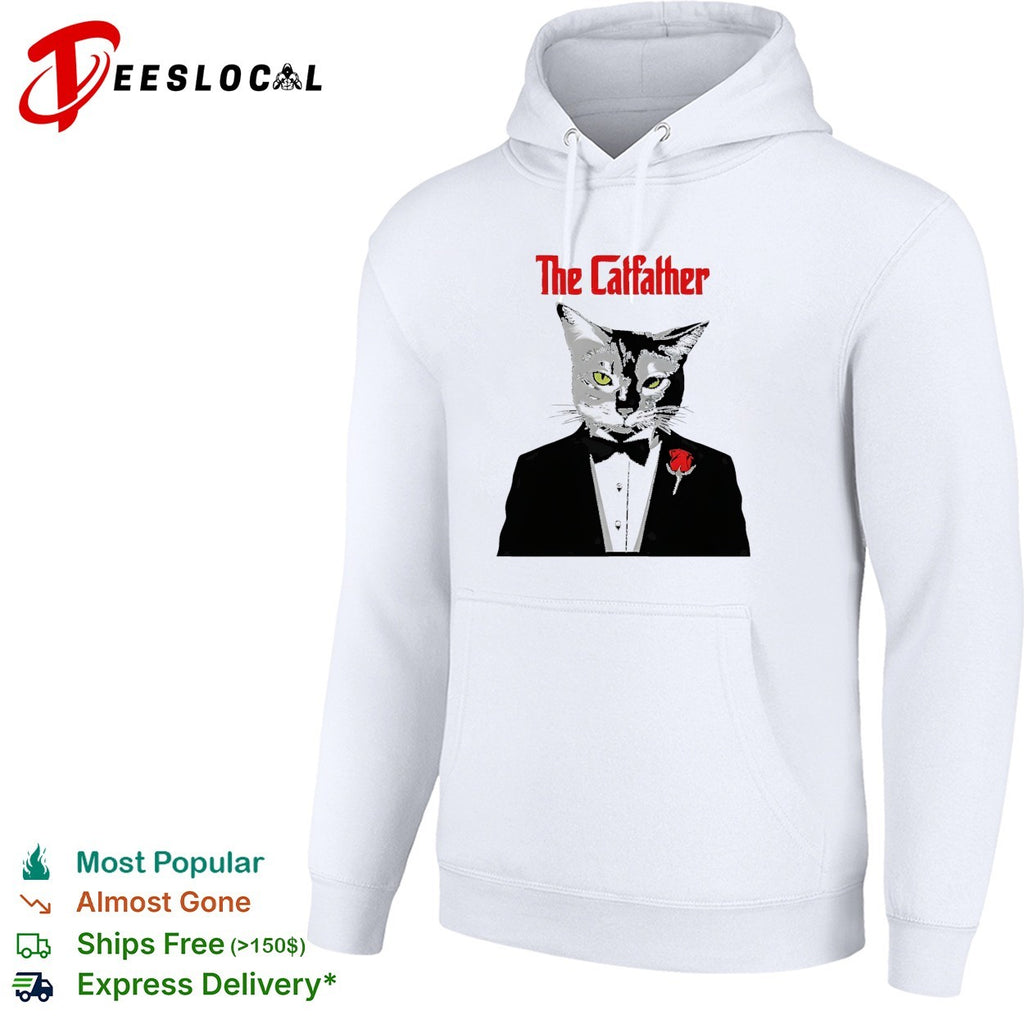 The Catfather cat tuxedo bow tie rose Godfather parody art shirt