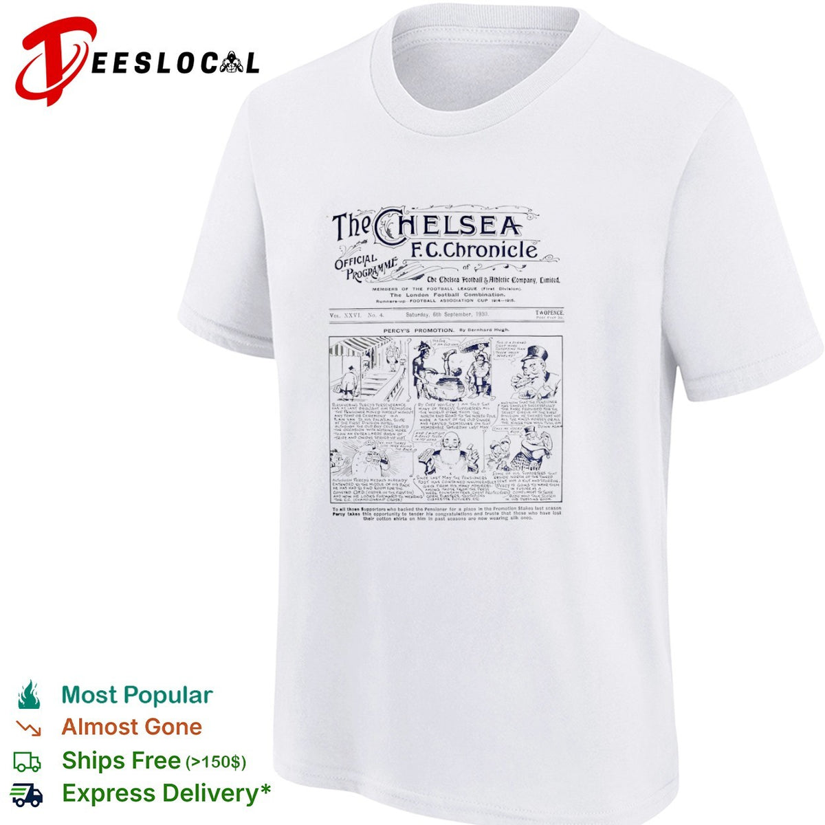 The Chelsea FC Chronicle 1930 Percys Promotion Football shirt