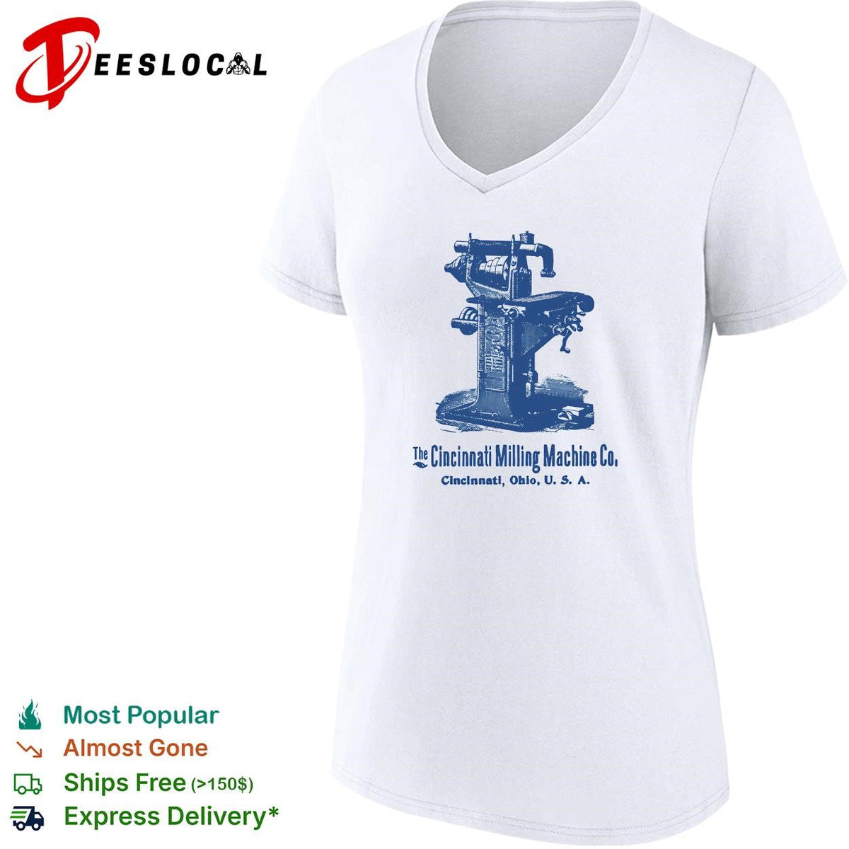 The Cincinnati Milling Machine Co Ohio vintage industrial poster shirt