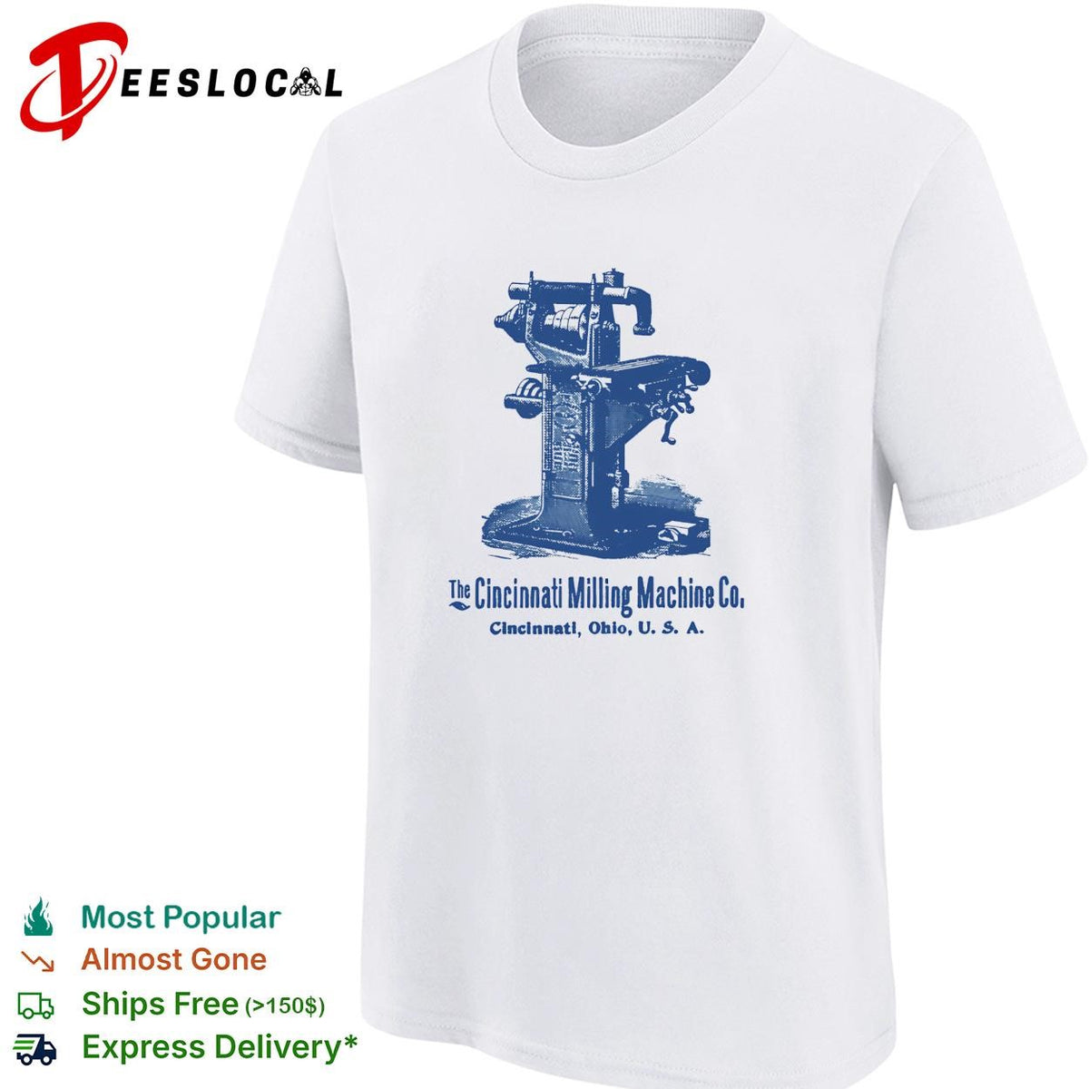 The Cincinnati Milling Machine Co Ohio vintage industrial poster shirt