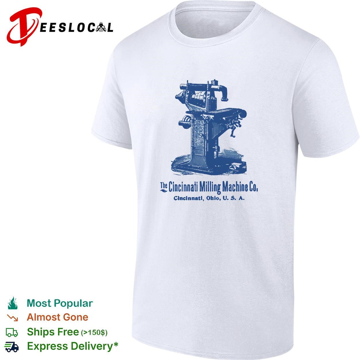 The Cincinnati Milling Machine Co Ohio vintage industrial poster shirt