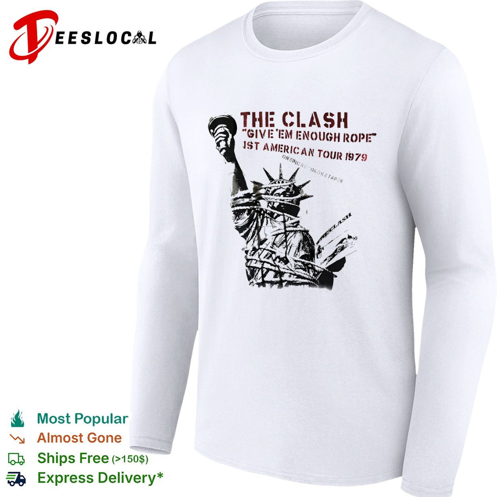 The Clash Give em Enough Rope 1st American Tour 1979 Statue of Liberty band shirt