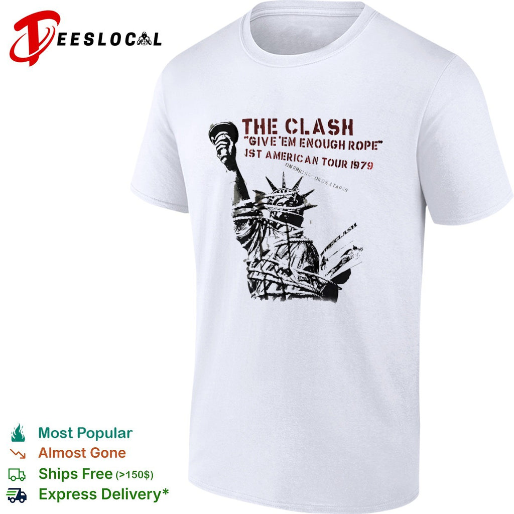The Clash Give em Enough Rope 1st American Tour 1979 Statue of Liberty band shirt