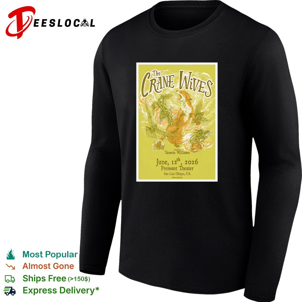 The Crane Wives Yasmin Williams June 12 2026 Fremont Theater San Luis Obispo shirt