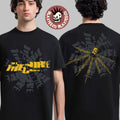 The Cure Festival Summer 2026 Merch Cracked Black And Yellow Logo With Dateback T-Shirt