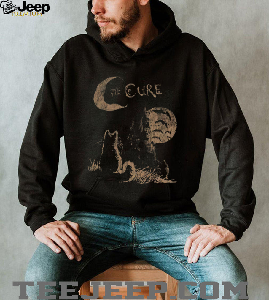 The Cure Gothic Rock Band Silhouette Cat Vintage Retro Style Fans Shirt