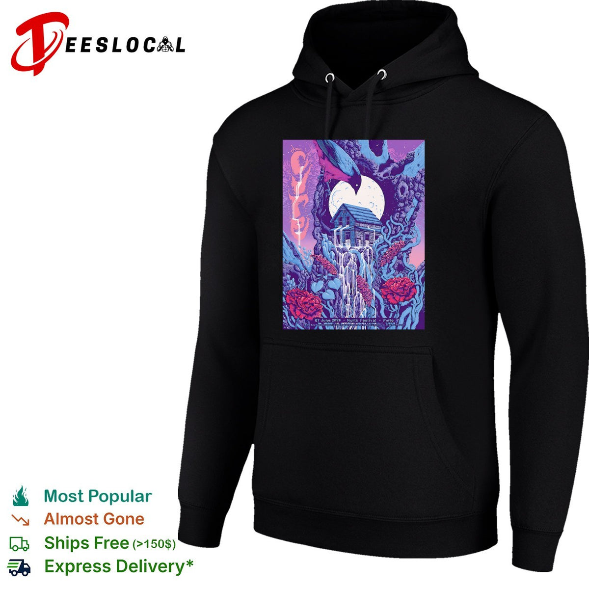 The Cure North Festival Porto 07 June 2026 Surreal Moon Forest House shirt